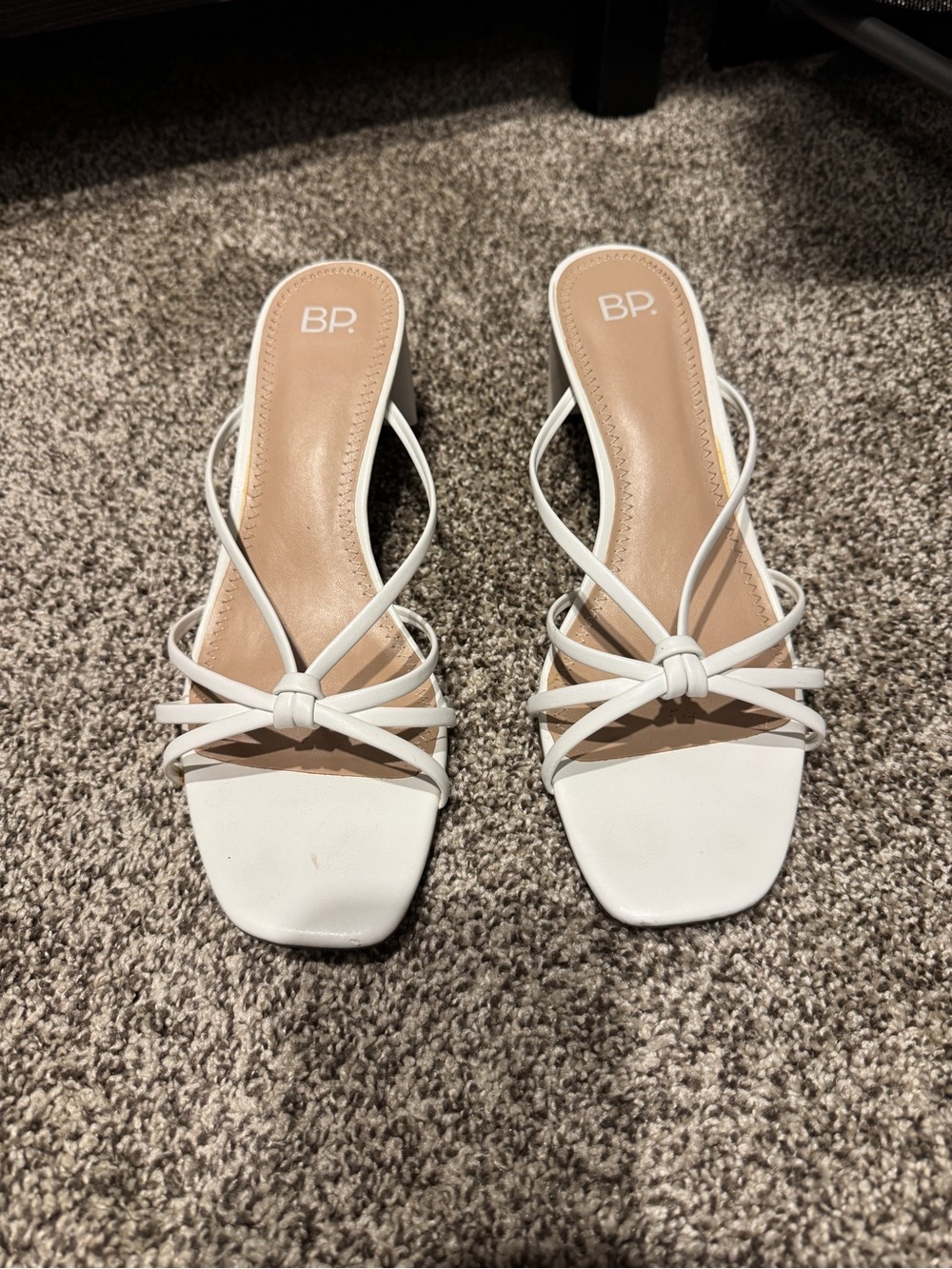 White Heeled Sandals